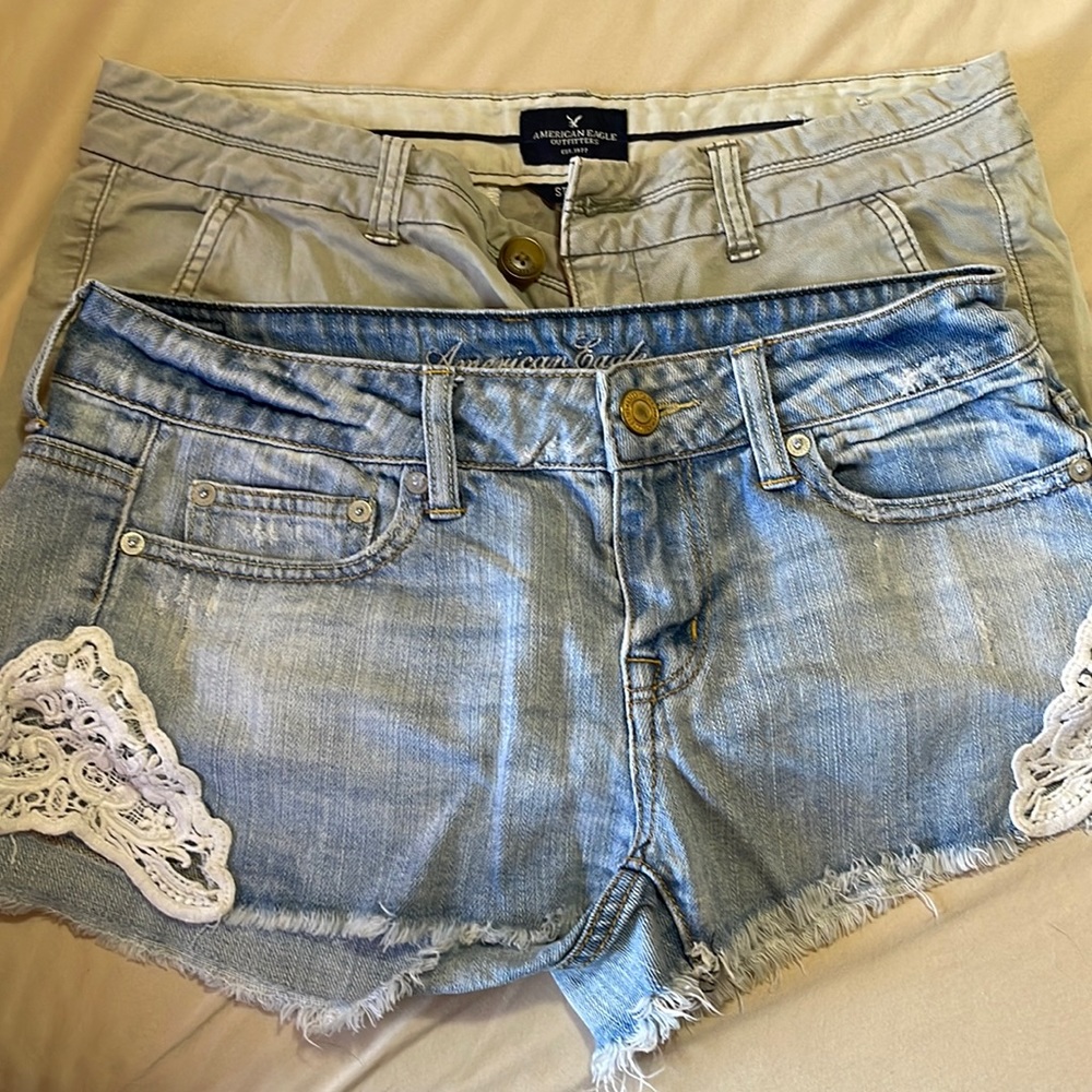 2 pair American eagle shorts size 4